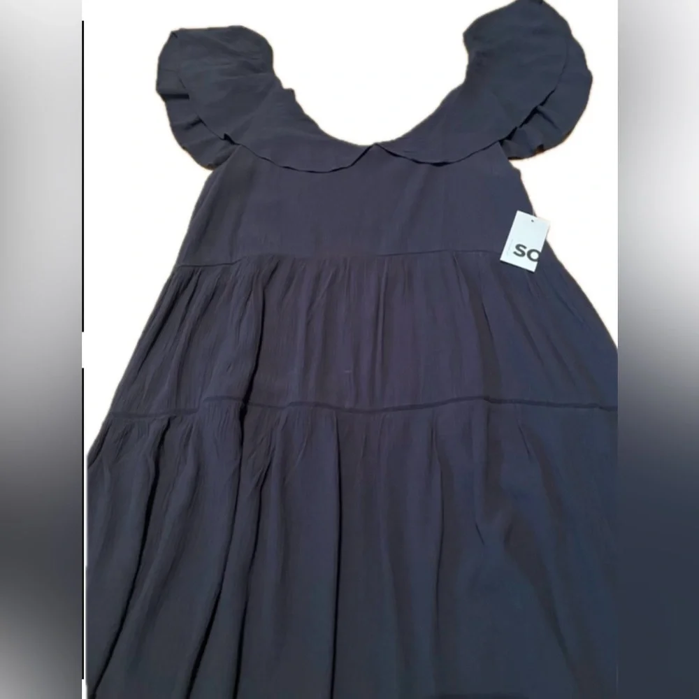 Black flutter sleeve dress with scoop neckline. New with tags. Women’s Size XL - Picture 2 of 8